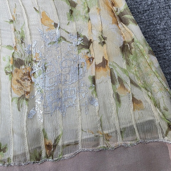 For Love and Liberty by Johnny Was M Y2K Babydoll Tank 100% Silk Butter Yellow - Picture 3 of 14